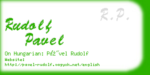 rudolf pavel business card